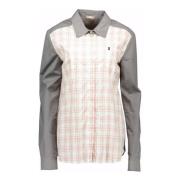 Lange mouw Italiaanse kraag shirt grijs John Galliano , Gray , Dames