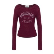 Bordeaux Sweaters voor Stijlvolle Look Moschino , Red , Dames