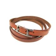 Pre-owned Leather bracelets Hermès Vintage , Brown , Unisex