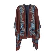 Bordeaux Paisley Cape Jas Etro , Multicolor , Dames