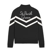 Lettering Half Turtleneck Sweater Wintermode MC2 Saint Barth , Black ,...