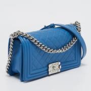 Pre-owned Leather chanel-bags Chanel Vintage , Blue , Dames