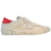 Vintage Mixage Lage Top Sneakers Philippe Model , Beige , Heren