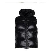 Zwarte Nylon Gilet Dexter Save The Duck , Black , Heren