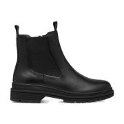 Zwarte Leren Chelsea Booties Tamaris , Black , Dames