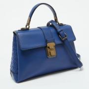 Pre-owned Leather handbags Bottega Veneta Vintage , Blue , Dames