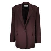 Klassieke wollen blazer met reverskraag LOW Classic , Red , Dames