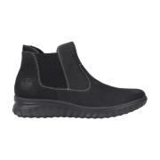 Casual Enkellaarsjes Rieker , Black , Dames