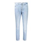 Blauwe Skinny Denim Jeans met Logo Guess , Blue , Dames