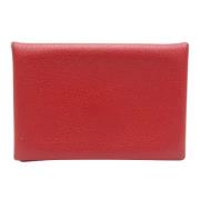 Pre-owned Leather wallets Hermès Vintage , Red , Dames