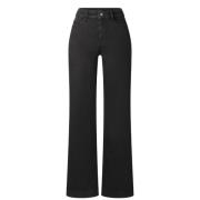 Wijde Authentieke Jeans MAC , Black , Dames