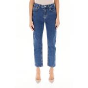 Denim Broek voor Stijlvolle Look Moschino , Blue , Dames