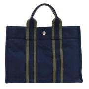 Pre-owned Cotton handbags Hermès Vintage , Blue , Dames