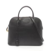 Pre-owned Leather handbags Hermès Vintage , Black , Dames