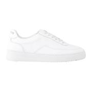 Witte Leren Sneakers Klassieke Ronde Neus Filling Pieces , White , Dam...