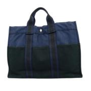 Pre-owned Canvas handbags Hermès Vintage , Blue , Dames