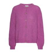 Zachte Alpaca Cardigan Parelmoer Paars American Dreams , Purple , Dame...