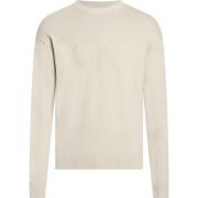 Beige Sweater Ronde Hals Elastische Manchetten Calvin Klein , Beige , ...