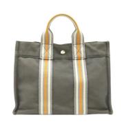 Pre-owned Canvas handbags Hermès Vintage , Gray , Dames