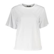 Dames Slim Fit T-Shirt met Logo Print Cavalli Class , White , Dames