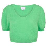 Heldergroene Pullover Trui American Dreams , Green , Dames