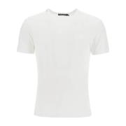 Geborduurd T-shirt met DG-borduursel Dolce & Gabbana , White , Heren