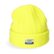 Zachte Geribbelde Beanie met Omslag American Vintage , Yellow , Unisex