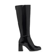 Elegante Zwarte Gesloten Hak Enkellaarsjes Tamaris , Black , Dames