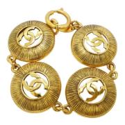 Pre-owned Metal chanel-jewelry Chanel Vintage , Yellow , Dames