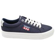 Canvas Sneakers in Marineblauw Gant , Blue , Heren