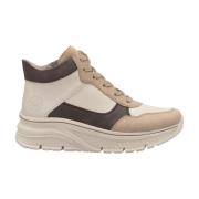 Beige Casual Enkellaarsjes voor dames Rieker , Beige , Dames