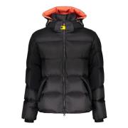 Donsjack met Afneembare Capuchon Parajumpers , Black , Heren