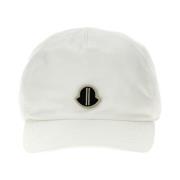 Witte Baseballpet met Logopatch Moncler , White , Heren