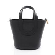 Pre-owned Leather handbags Hermès Vintage , Black , Dames