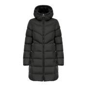 Zwarte Winterjas met Capuchon Colmar , Black , Dames