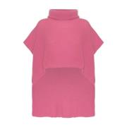 Roze Mouwloze Rolnek Poncho American Dreams , Pink , Dames