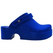 Flocked Klompen Royal Blue Sandalen Xocoi , Blue , Dames