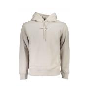 Grijze Fleece Hoodie met Borduursel Calvin Klein , Gray , Heren