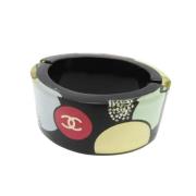 Pre-owned Plastic bracelets Chanel Vintage , Black , Dames