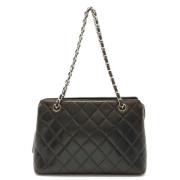 Pre-owned Leather chanel-bags Chanel Vintage , Black , Dames