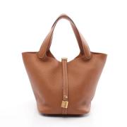 Pre-owned Leather handbags Hermès Vintage , Brown , Dames