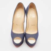 Pre-owned Denim heels Christian Louboutin Pre-owned , Blue , Dames