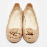 Pre-owned Leather flats Chanel Vintage , Brown , Dames