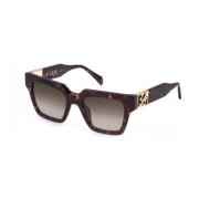 Bruin Verloop Zonnebril Acetaat Frame Blumarine , Brown , Dames