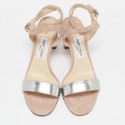 Pre-owned Leather sandals Jimmy Choo Pre-owned , Pink , Dames