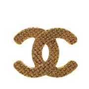 Pre-owned Metal brooches Chanel Vintage , Yellow , Dames