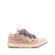 Roze Chunky Lace-Up Sneakers Lanvin , Pink , Heren