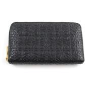 Pre-owned Leather wallets Loewe Pre-owned , Black , Dames