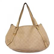 Pre-owned Canvas shoulder-bags Gucci Vintage , Beige , Dames