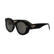 Stijlvolle zonnebril voor jouw look Fendi , Black , Unisex